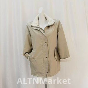 реальное фото Дизайн Чувство Средней Длины Стиль Рабочая Одежда Паркер Одежда Зима Подкладка Ягненок Шерсть Утолщенный Теплый Универсальный Отворот Воротник Пальто