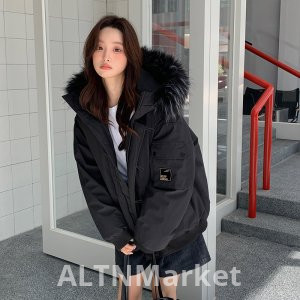 Рабочая одежда Shell куртка вниз Padded женщин 2025 зима новый стиль Хан серии приятный большой меховой воротник капюшоном Parker одежда