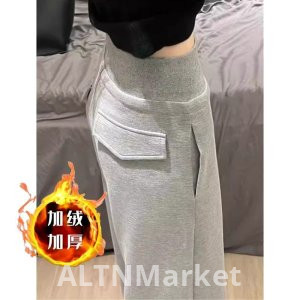 Hua хлопок композитный 180 G AO гранул бархат ленивый расслабленный чувство Jorg серый эластичный повседневные брюки женщины осень и зима прямая нога ходьба брюки