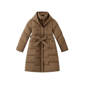 реальное фото 2025 зима утолщенные над коленом длинный стиль вниз Padded женщин талии сжимающие Slim fit Похудение Высшее чувство хлопка Padded куртка пальто