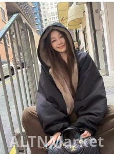 Double-sided Wear Korean Style Seat Mountain Carving Cotton Padded Jacket Female Short Autumn and Winter Loose Fit Cold Resistant Thickened Warm Thick Jacket Short Jacket