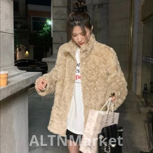 Оригинальная ткань мех один Экологически чистый имитация меха пальто Меховое пальто для женщин Мандарин воротник пальто