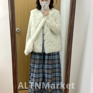 Нежный ветер сладкий шерсть ягненка жилет жилет женский зимний стек носить плюшевый бархат мягкий клейкий свободный Fit Preppy стиль пальто