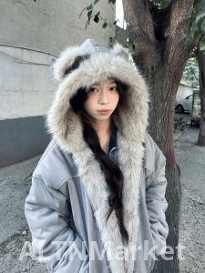 Замша Бархат Кошачье Ухо Сиденье Горный Резьба Хлопок Padded Куртка Женщины 2025 Зима Новый Стиль Американский Стиль cleanfit Утолщенный Хлопок Одежда Пальто Модные