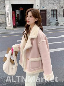 Шанель Стиль Ниша Молодежная Мода Плюшевые Пальто Женщины Зима 2025 Новый Стиль Petite Флис С Подкладкой и Утолщенный Короткий Стиль Хлопок Одежда
